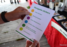 De bezoekers kregen een 'navagatie sticker'. 